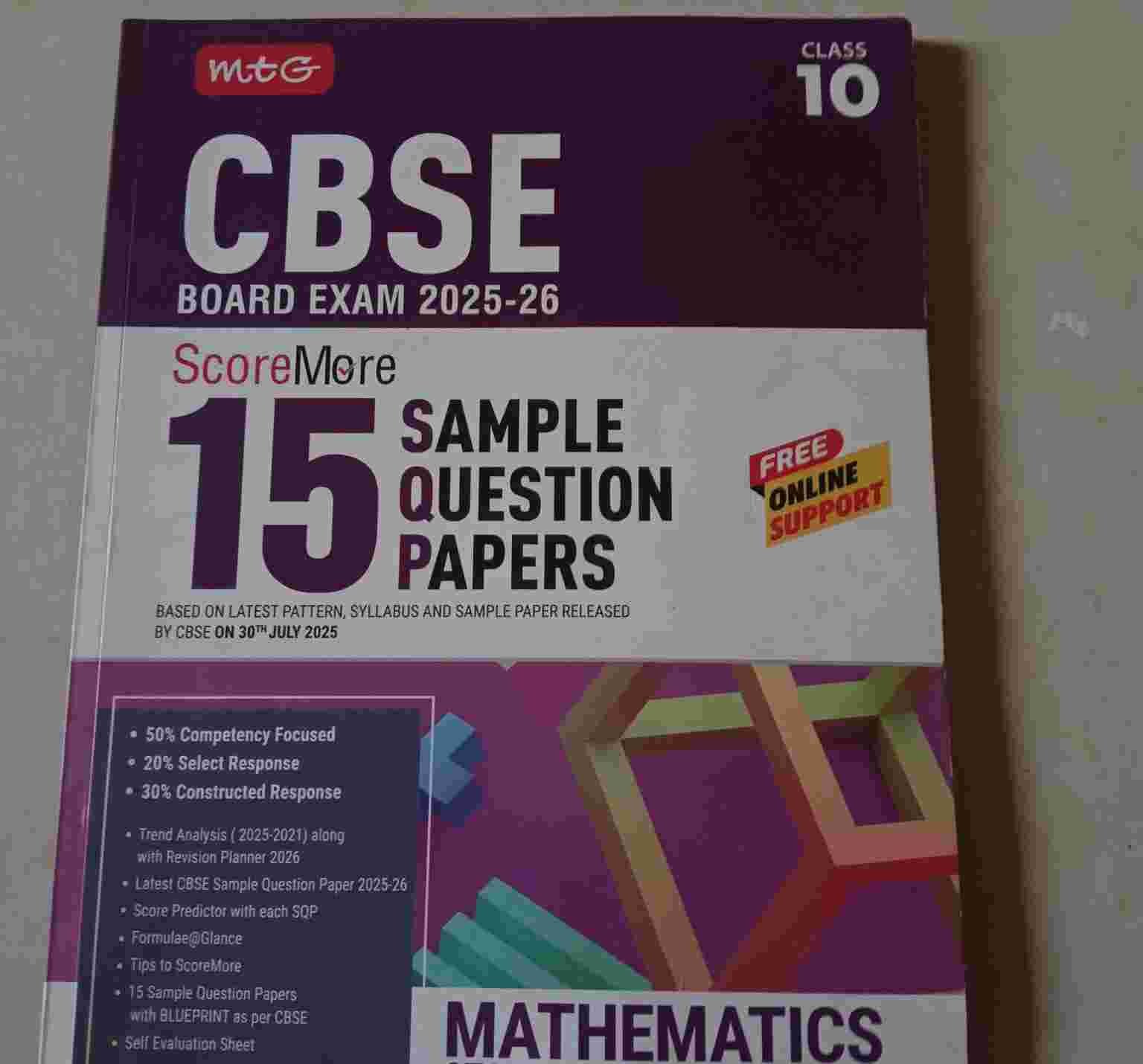 MTG 15 SAMPLE PAPER CBSE MATHEMATIC - Second Hand - Bookaao