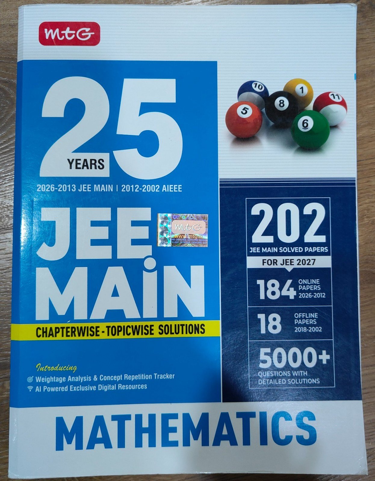 MTG JEE Mains Maths 25 years topic wise PYQ book - Second Hand - Bookaao