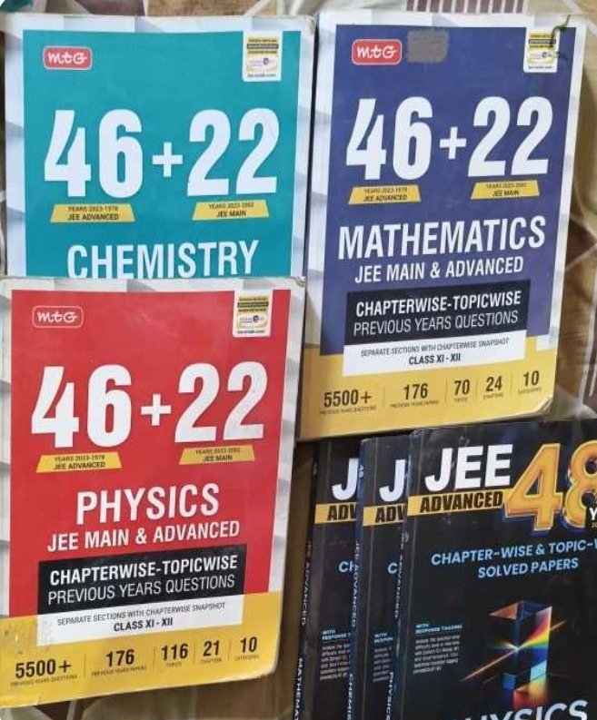 mtg jee pyq latest edition and pw jee advanced 48 - Second Hand - Bookaao