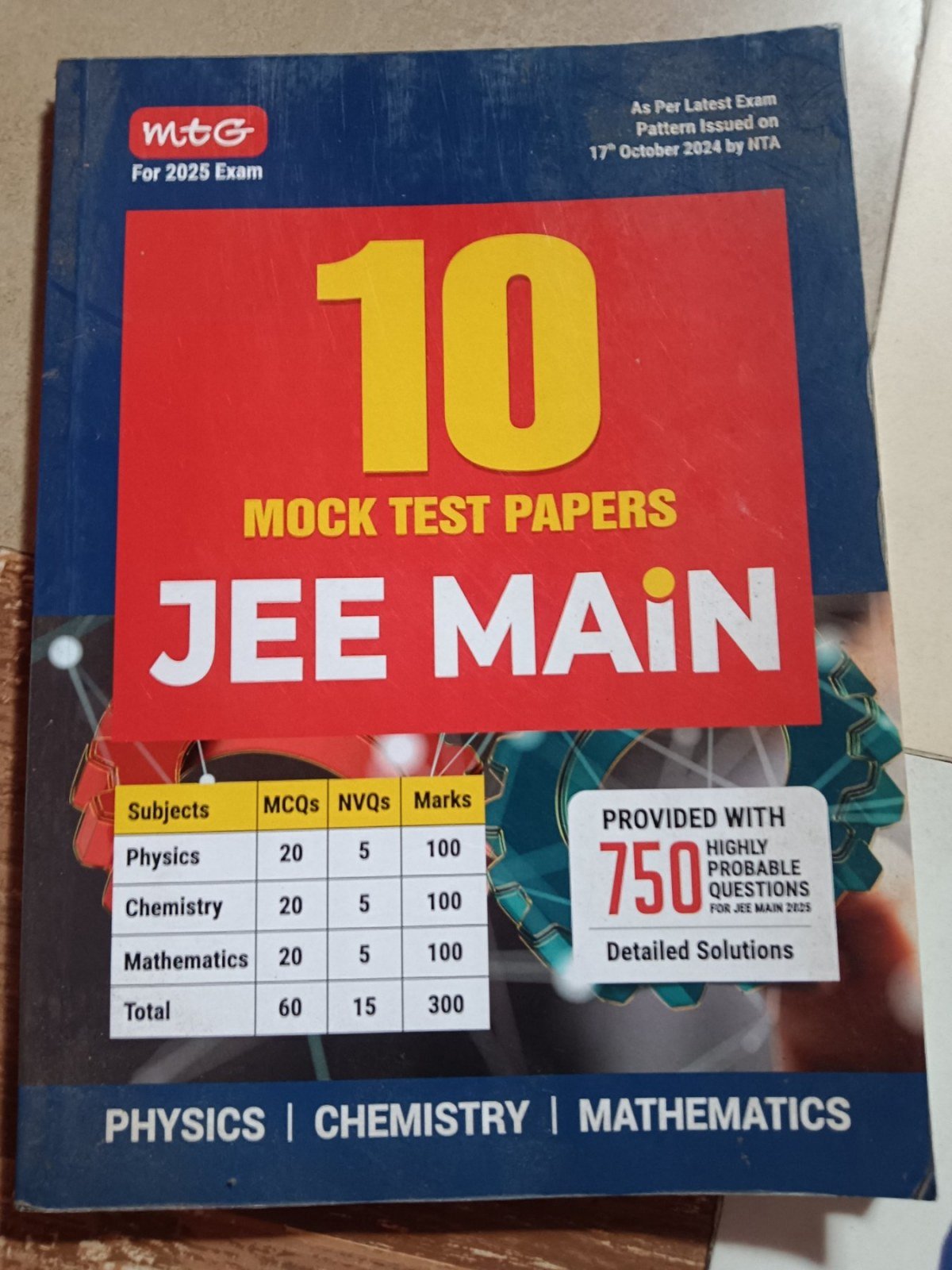 Mtg publication jee main 10 mock papers - Second Hand - Bookaao