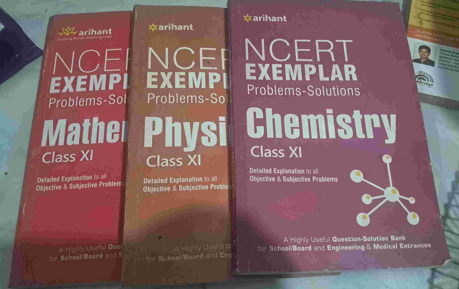 NCERT EXEMPLAR CLASS 11 Solutions (Phy,Chem,Maths) - Second Hand - Bookaao