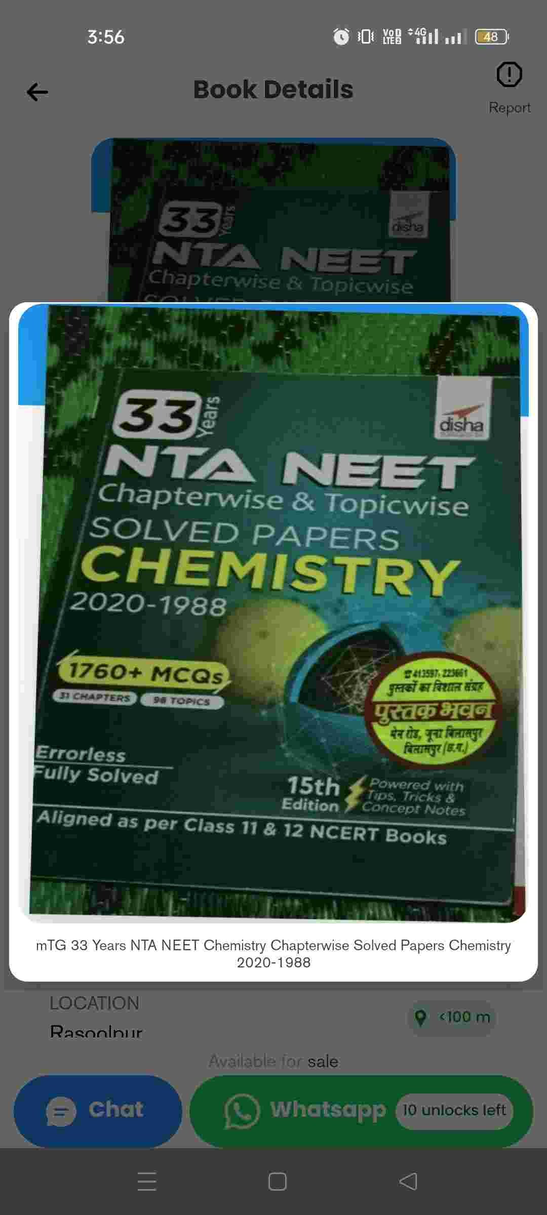 NEET CHEMISTRY 33 YEARS CHAPTER WISE PYQ - Second Hand - Bookaao