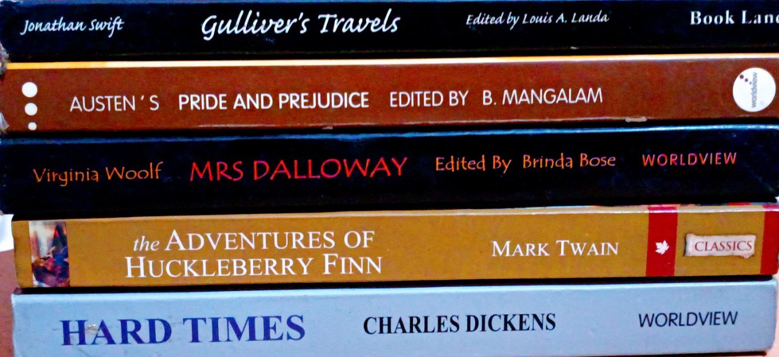 Novels (5) : Swift, Twain, Austen, Dickens, Woolf - 2nd Hand Book - Bookaao