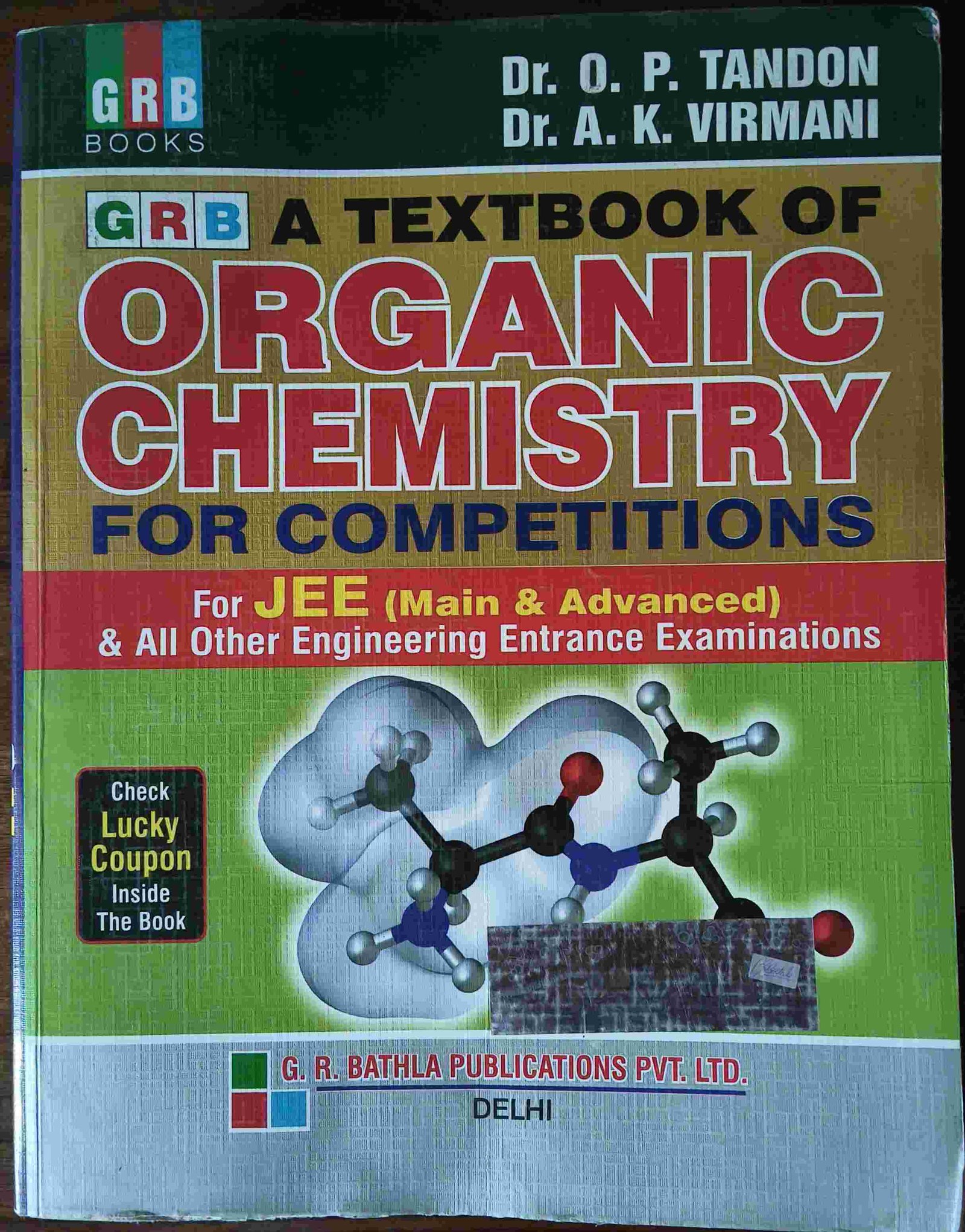 O.P Tandon Organic Chemistry for Jee (main+advanc) - Second Hand - Bookaao