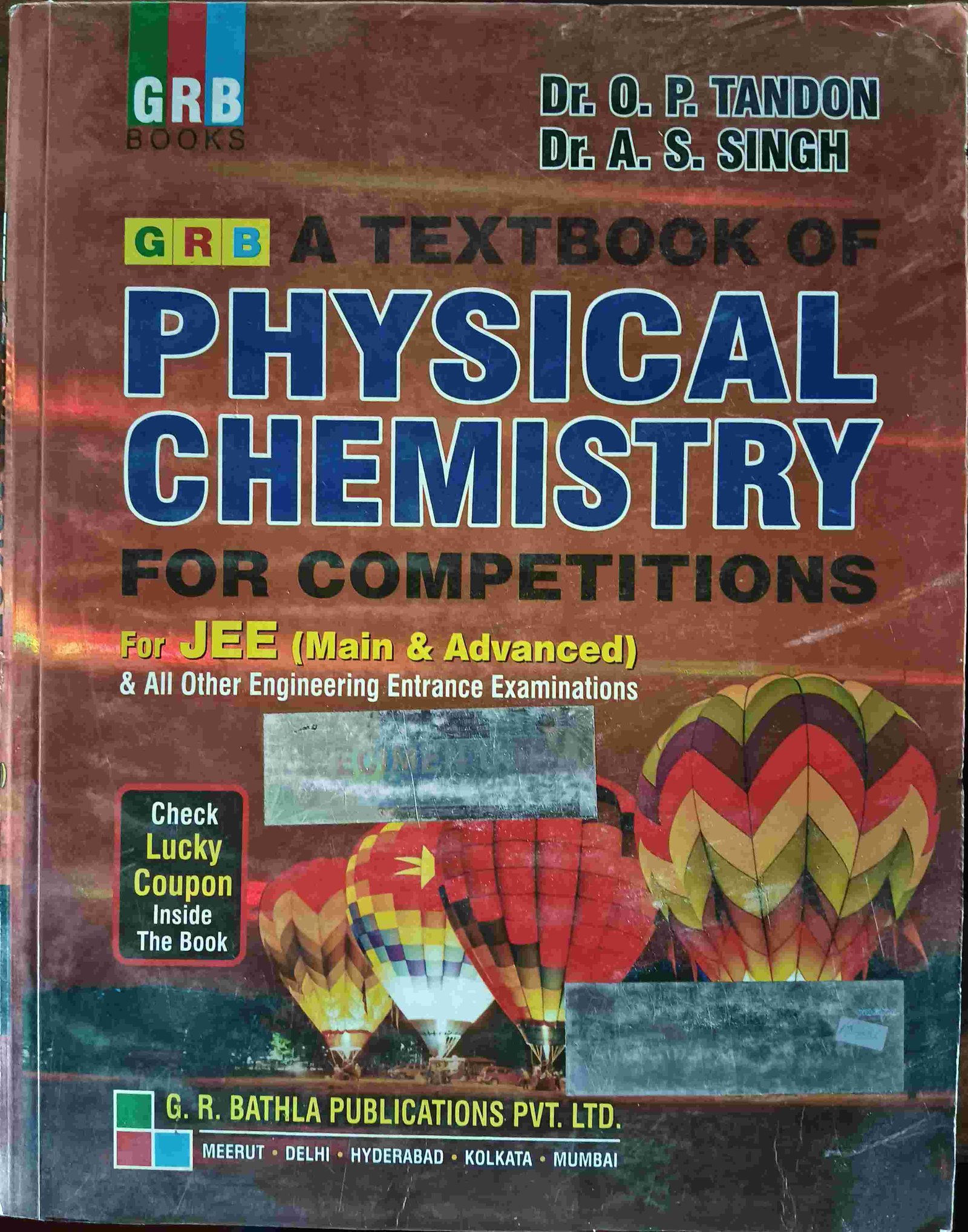 O.P Tandon PhysicalChemistry for Jee (main+advanc) - Second Hand - Bookaao
