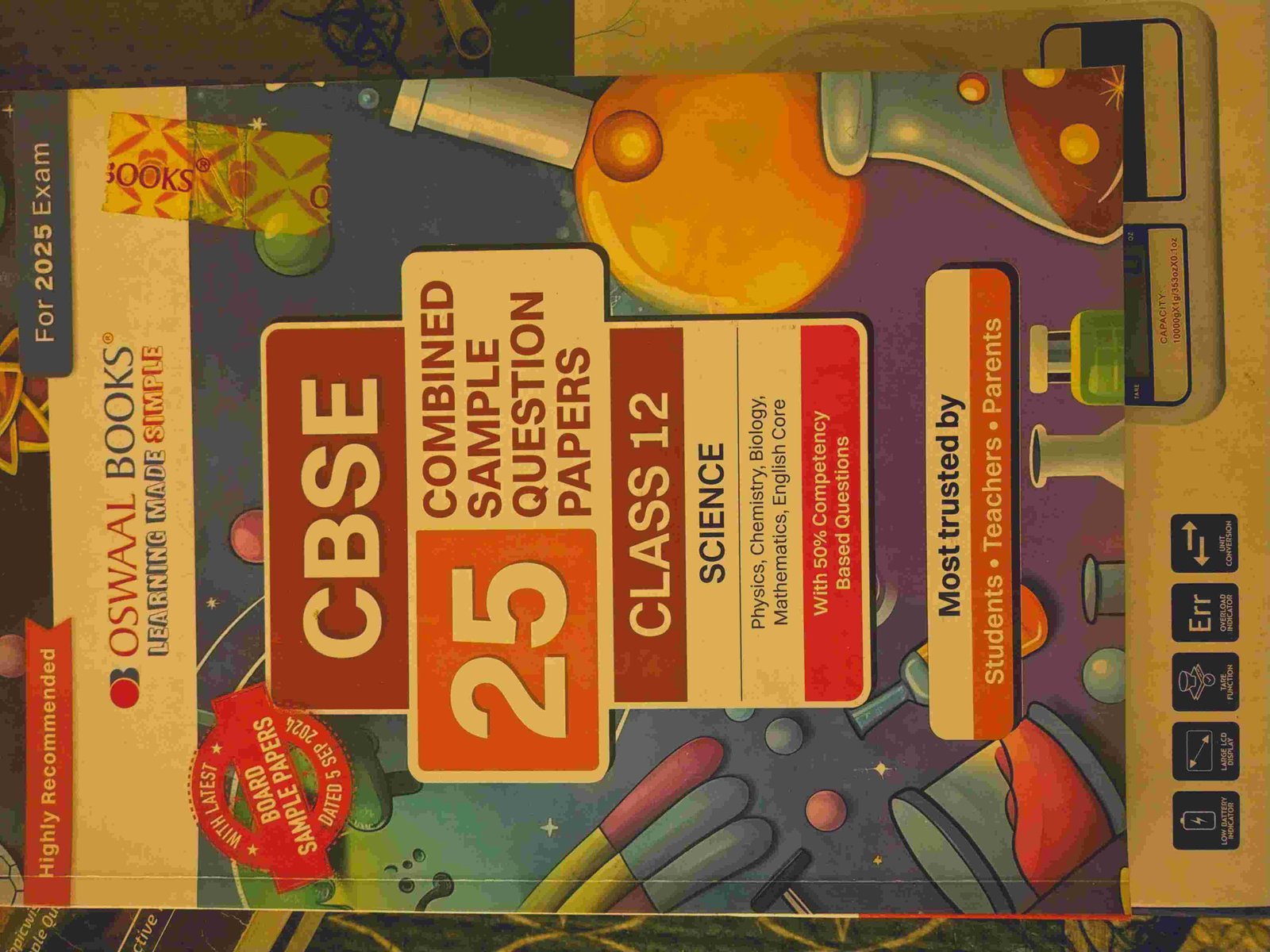 Oswaal 25 Science Sample Papers Class 12 - Second Hand - Bookaao