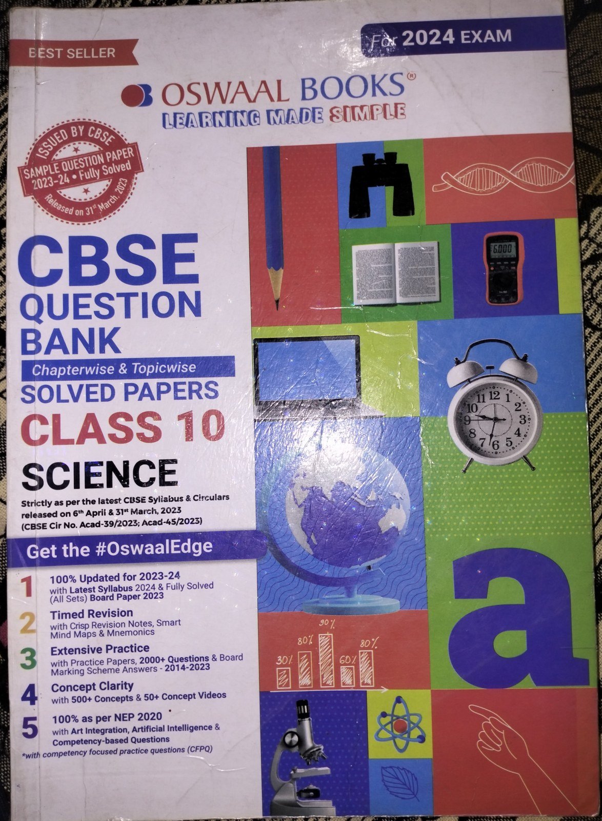 Oswaal Books CBSE class 10 science question bank - Second Hand - Bookaao