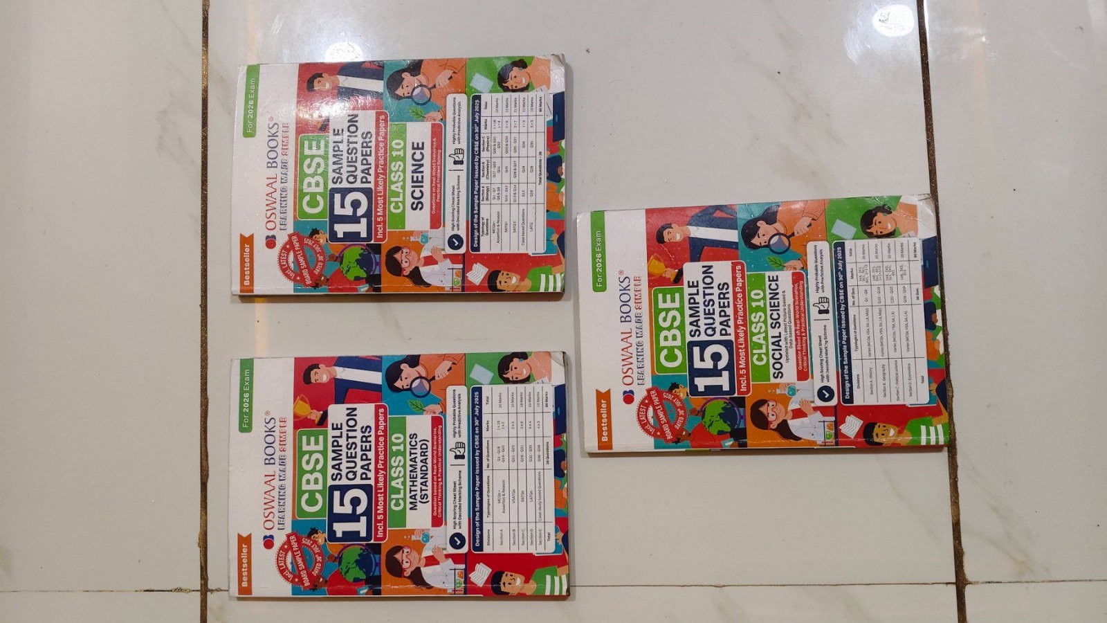 Oswaal CBSE 10 Sample Papers 2025-26 Set of 3 || - 2nd Hand Book - Bookaao
