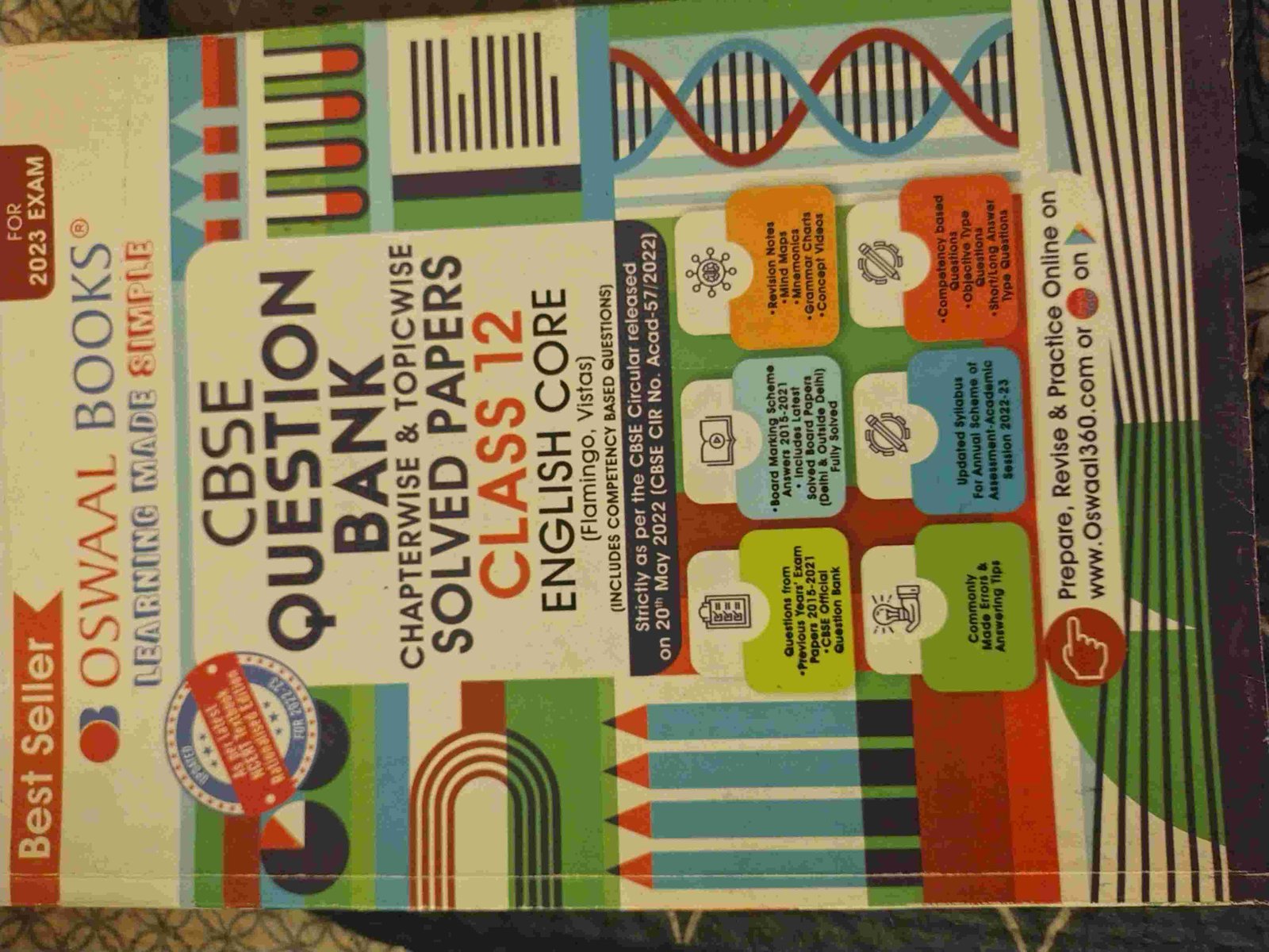 Oswaal CBSE Class 12 English Question Bank - Second Hand - Bookaao