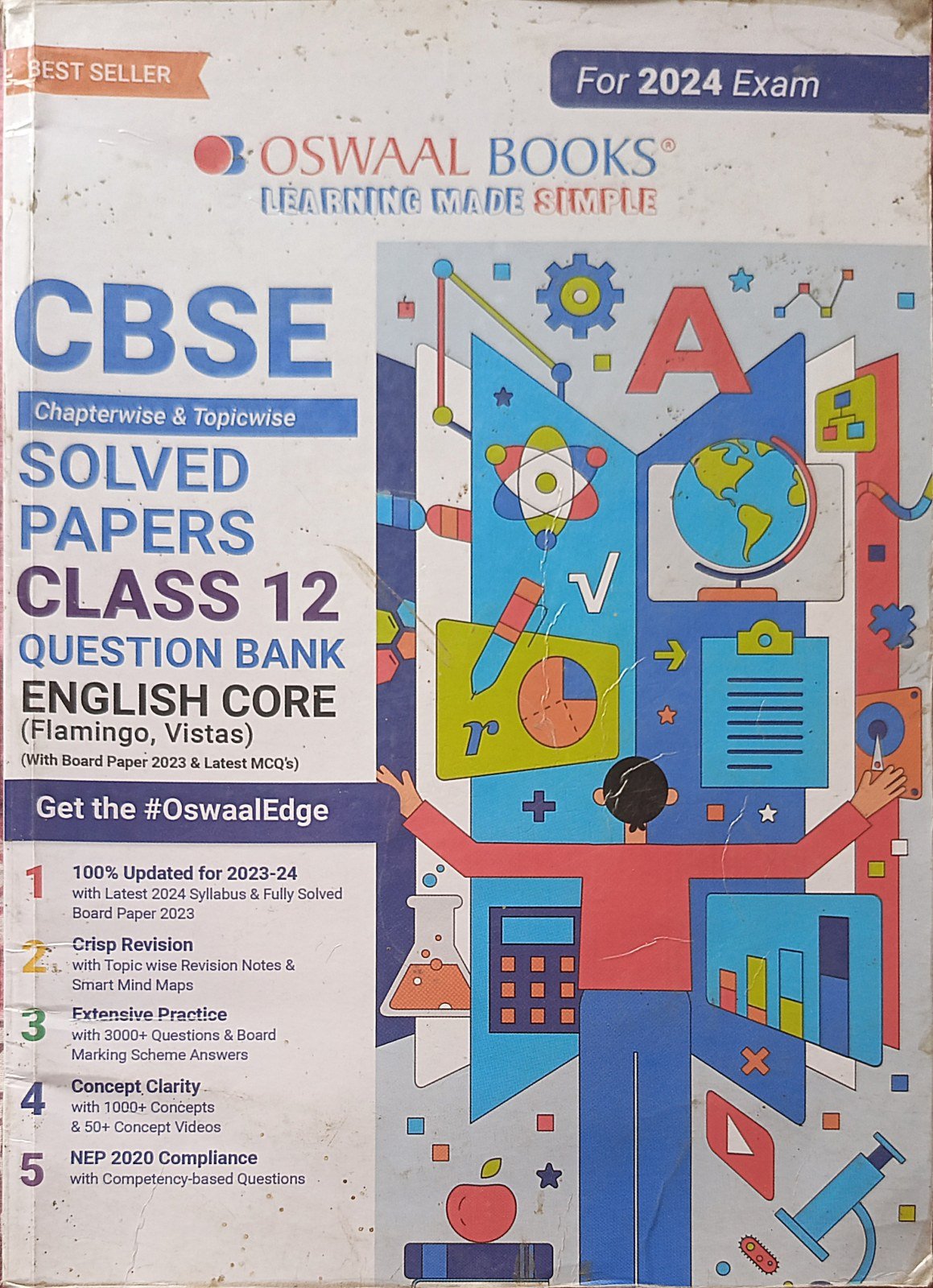 Buy Second Hand Oswaal class 12 CBSE English question bank in CITY - Bookaao