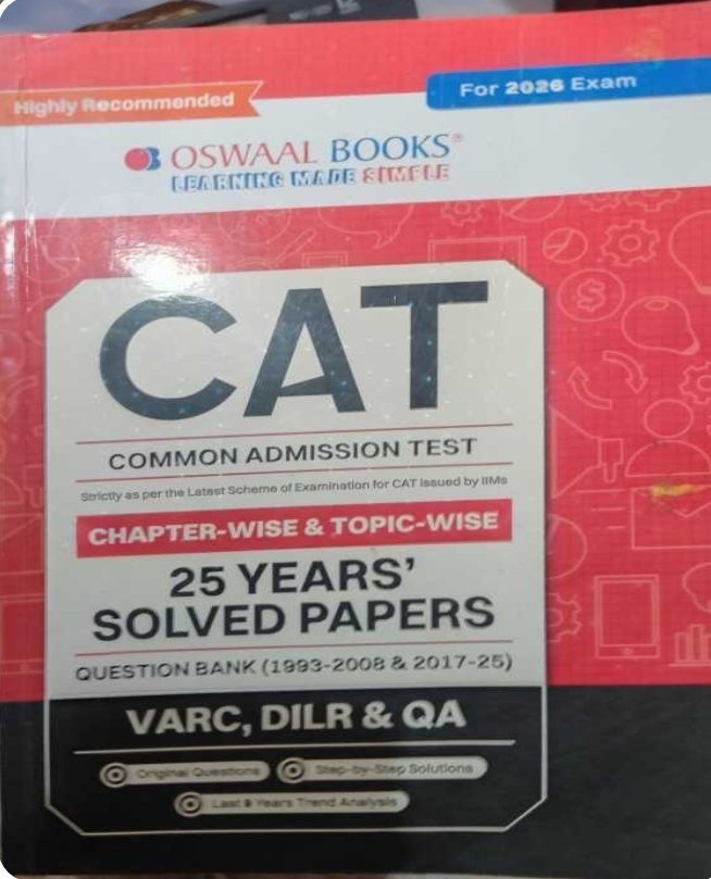 Oswal cat 25 year pyq - Second Hand - Bookaao