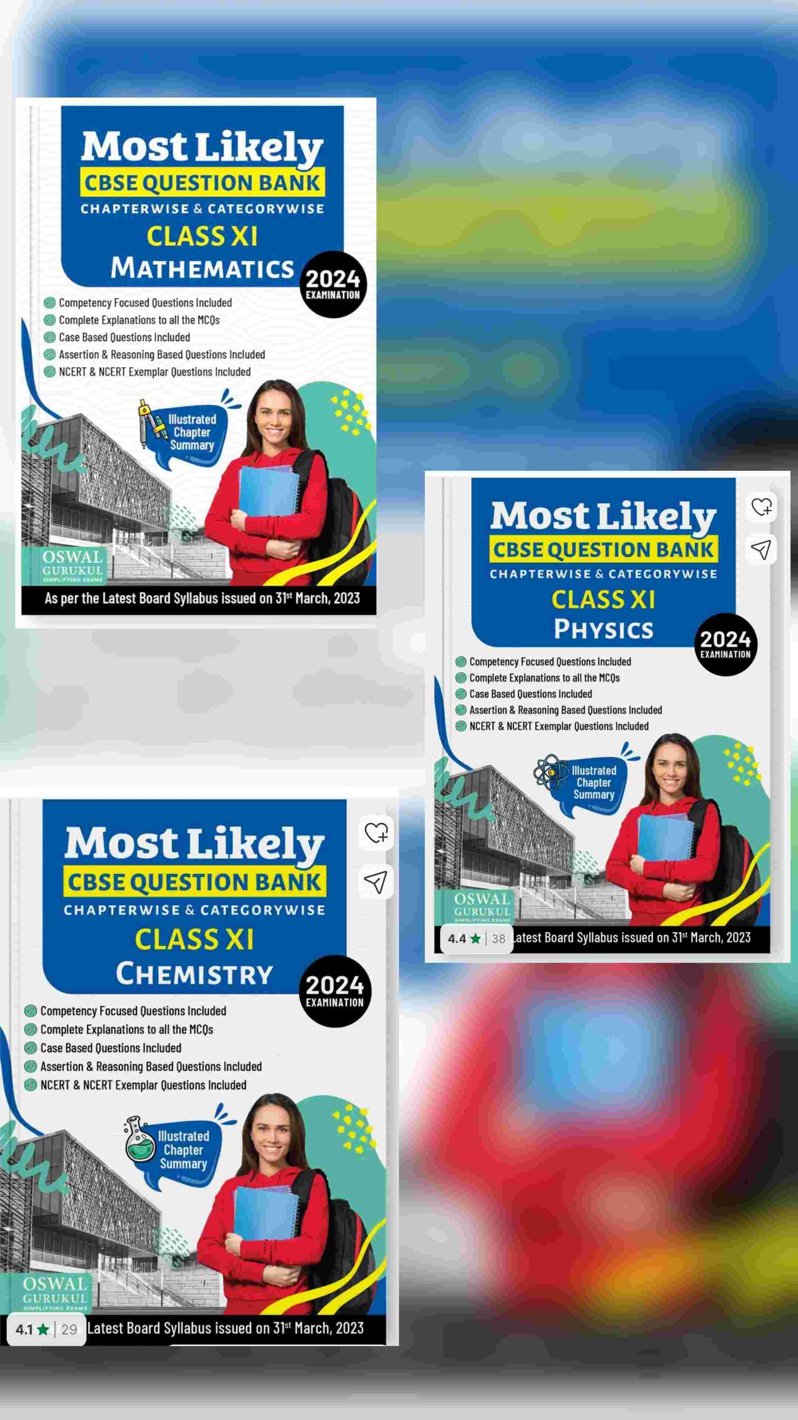 OSWAL CLASS 11 queston bank P,C,M - Second Hand - Bookaao