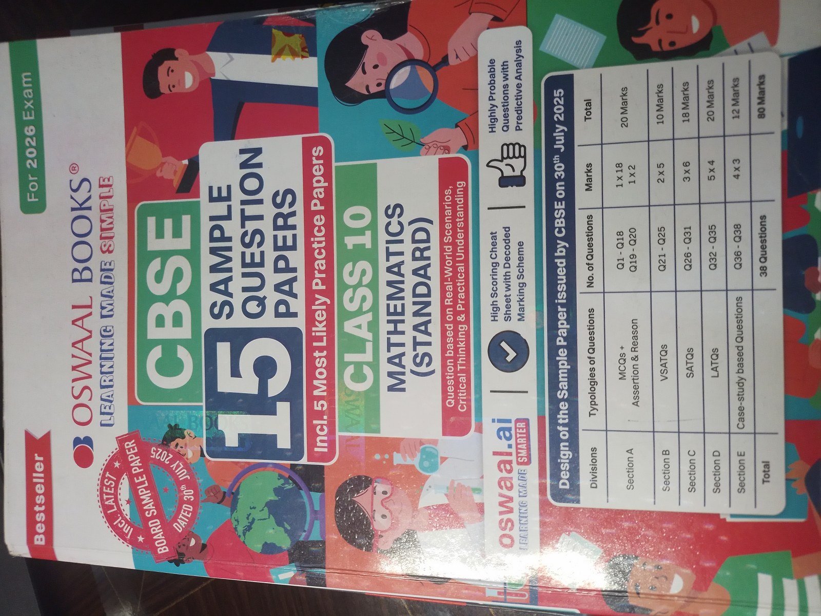 Oswall cbse class 10 Mathematics standard paper - Second Hand - Bookaao
