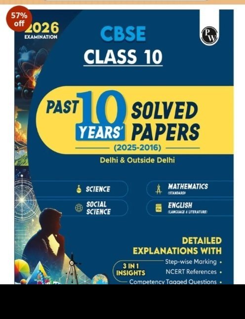 Buy Second Hand Past 10 year previous years question PYQ class 10 in Sambhal - Bookaao