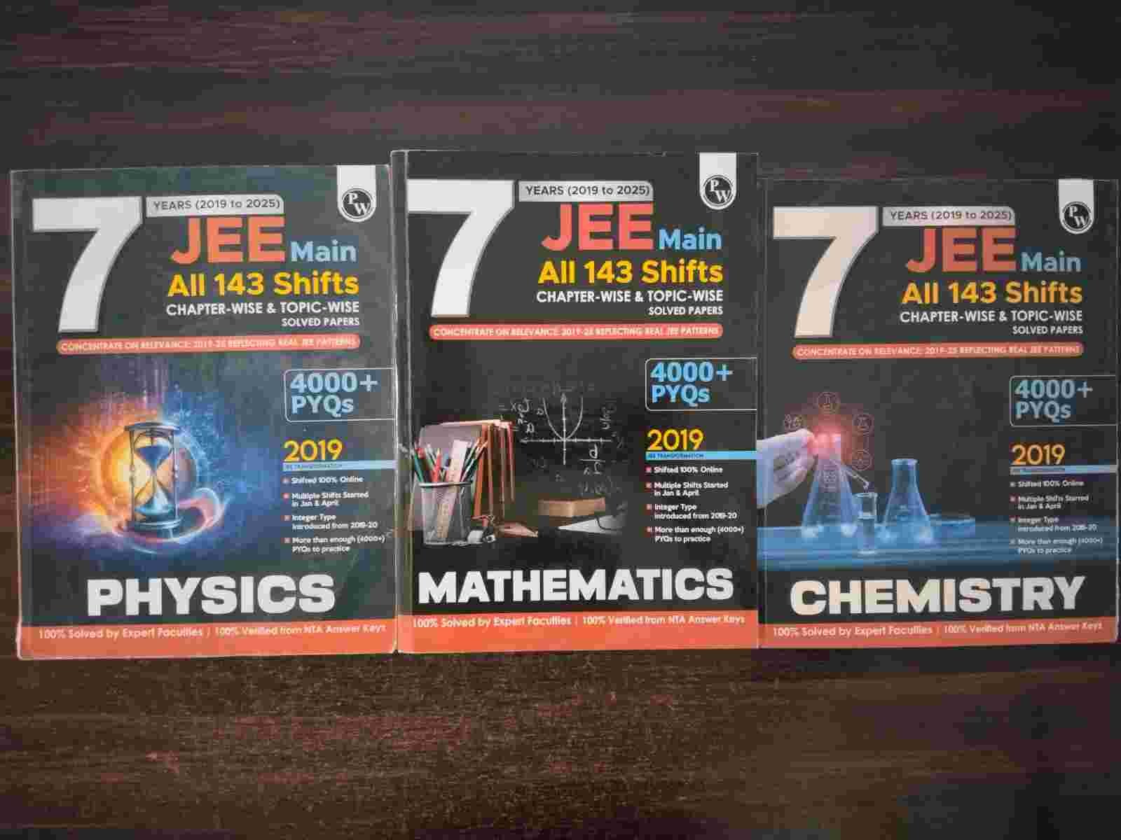 Past 7 year JEE main PYQ Book of PCM of 143 Shifts - Second Hand - Bookaao