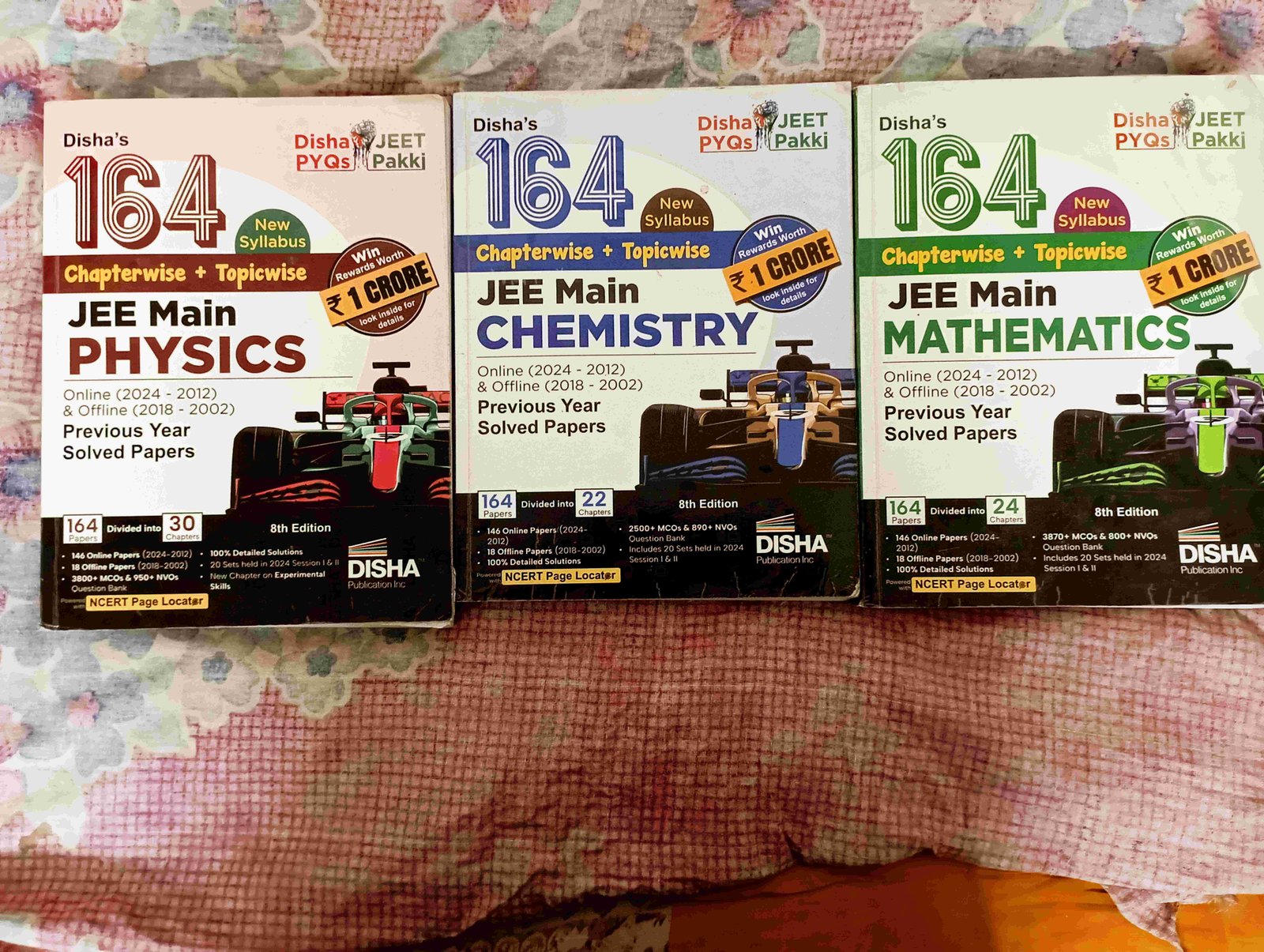 Physics chemistry mathematics JEE mains DISHA PYQ - Second Hand - Bookaao