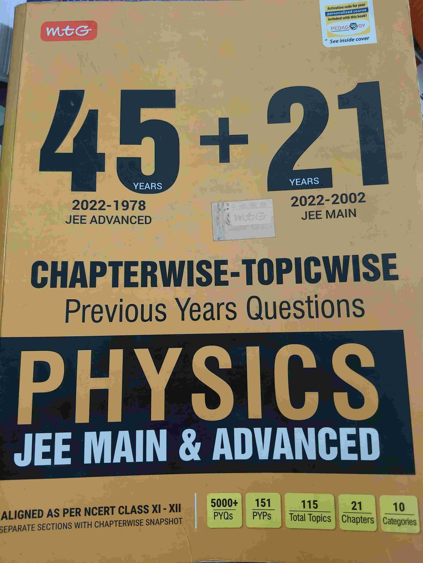 Physics Jee main+adavanced by mtg - Second Hand - Bookaao
