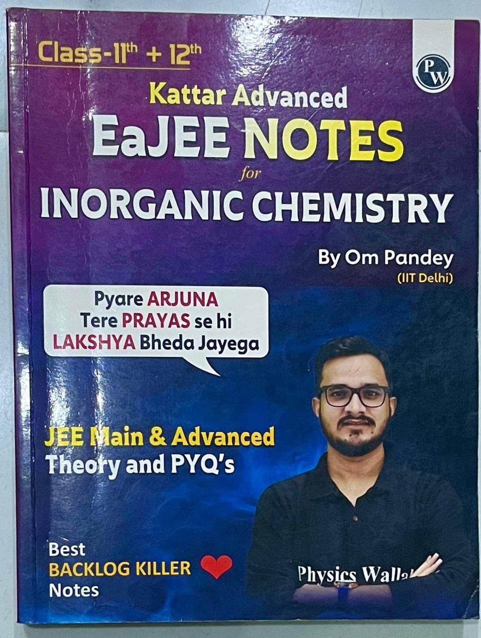 PHYSICS WALLAH EaJEE Notes for Inorganic Chemistry - Second Hand - Bookaao