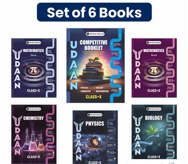 Physics Wallah Udaan Class 10th Set of 6 Books - New Book - Bookaao