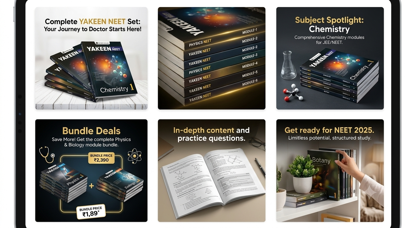 Physics Wallah Yakeen NEET Complete Module Set - Second Hand - Bookaao