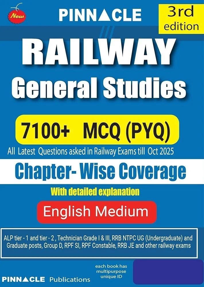 Pinnacle Railway General Studies PYQ - New Book - Bookaao