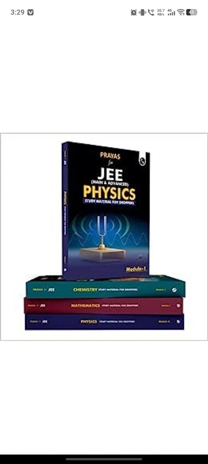 Prayas Jee Physics,Chemistry,Maths Dropper Materia - New Book - Bookaao