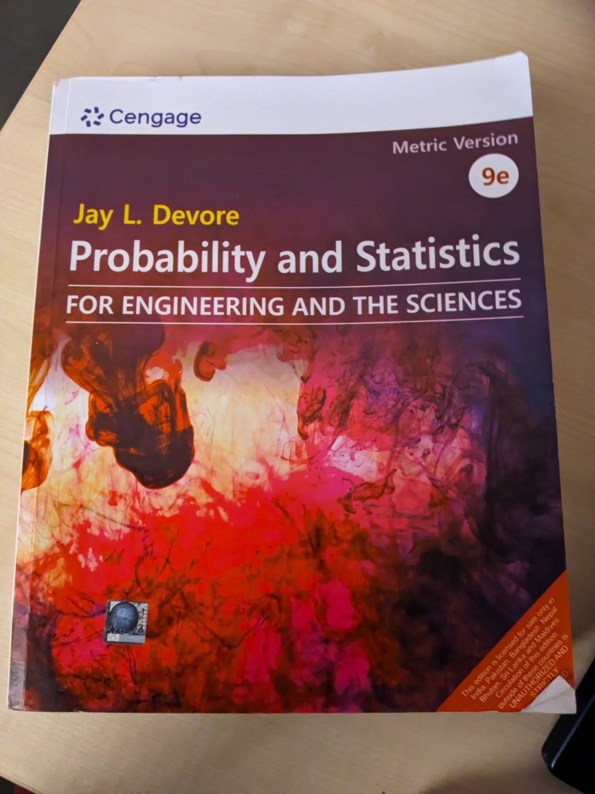 Probability and Statistics Textbook for BTech/BE - Second Hand - Bookaao