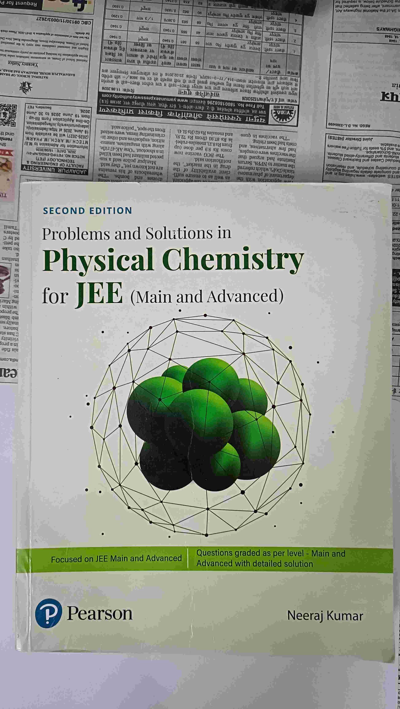 Buy New Problems & Solutions in Physical Chemistry for JEE in New Delhi - Bookaao