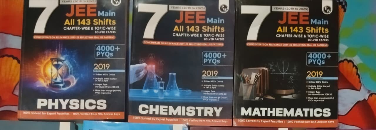 PW 7 Years JEE Main PYQs Set for PCM (2019-2025) | Untouched | Brand New Conditions - New Book - Bookaao