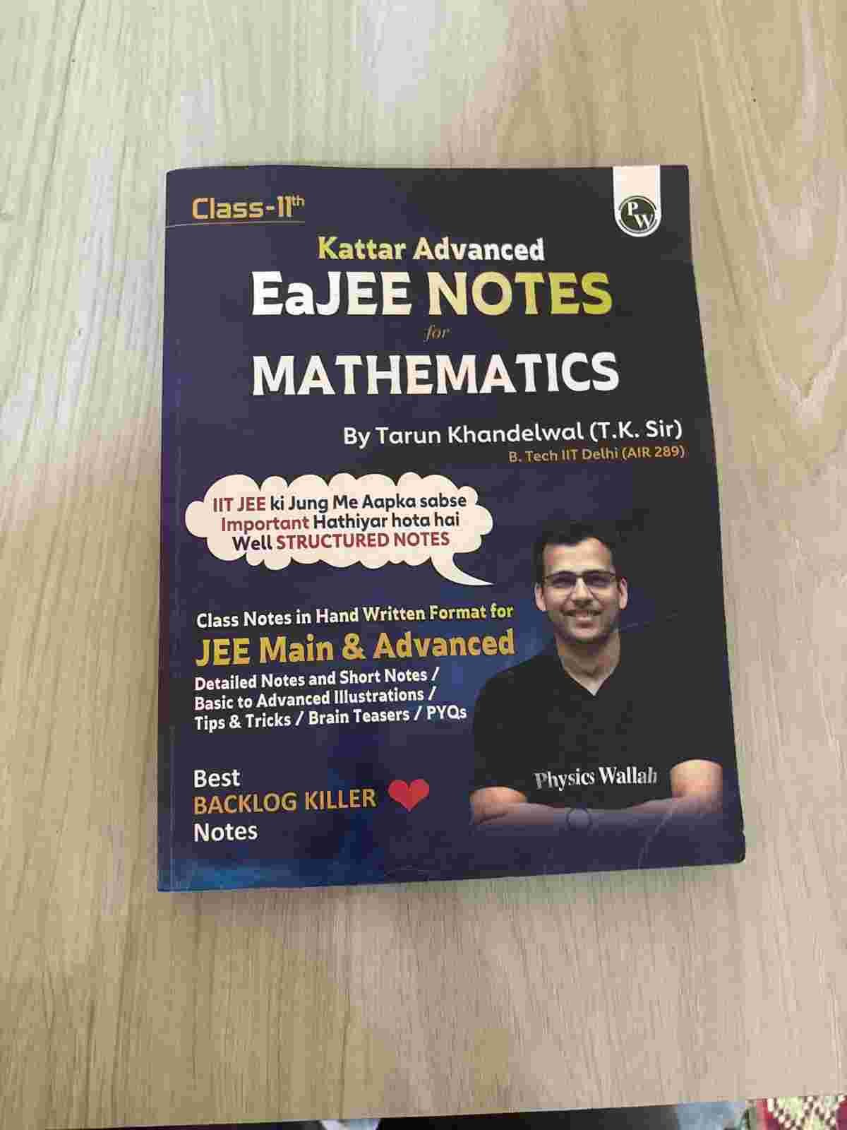 PW Class 11 EaJEE Mathematics Notes by T.K. Sir - New Book - Bookaao