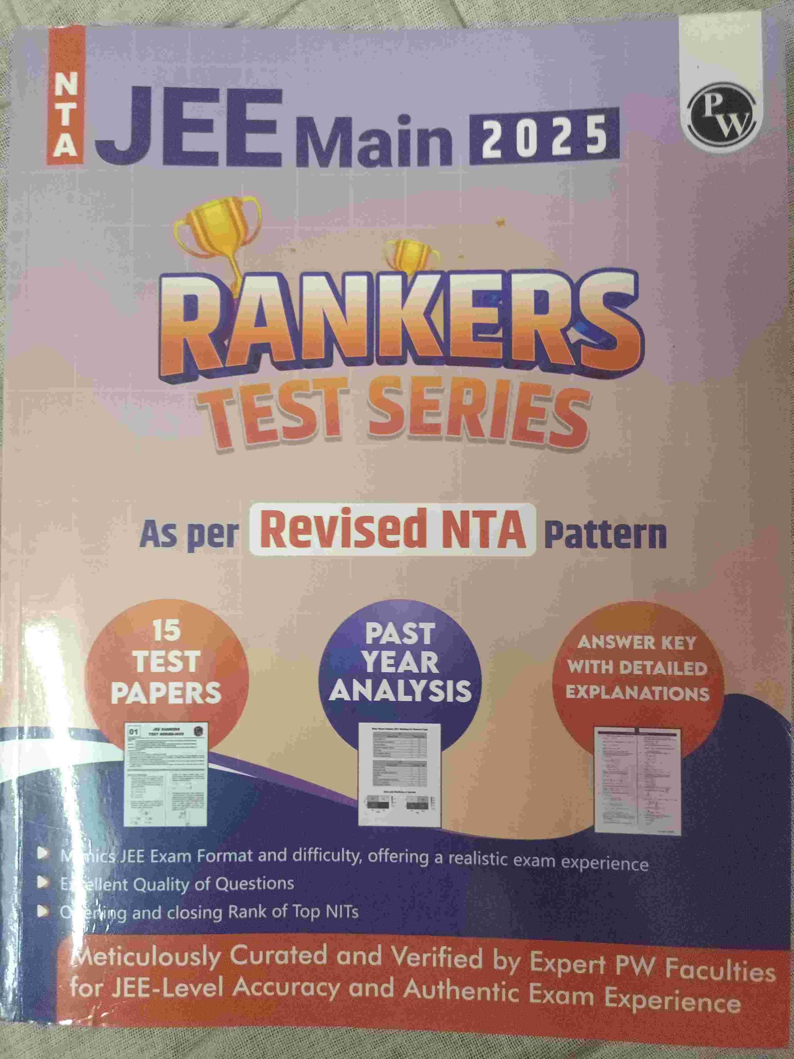 PW JEE Main 2025 Rankers Test Series (NTA Pattern) - New Book - Bookaao
