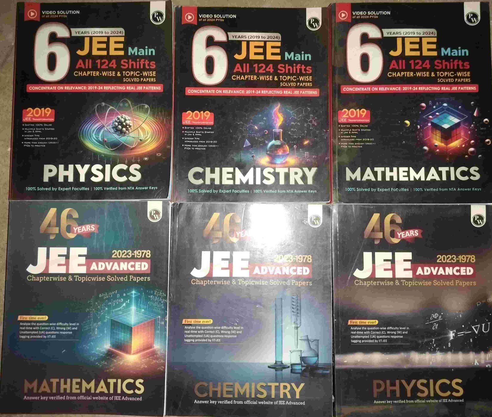 PW JEE Main & Advanced PYQ Books Set - Second Hand - Bookaao