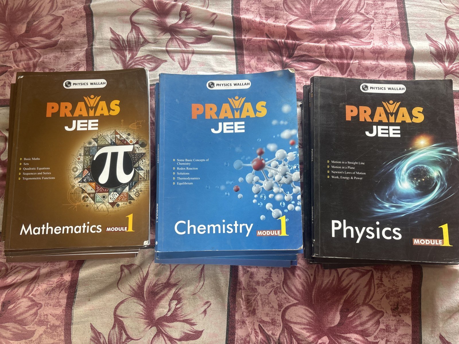 PW JEE Modules Maths,Physics,Chemistry Excellent
