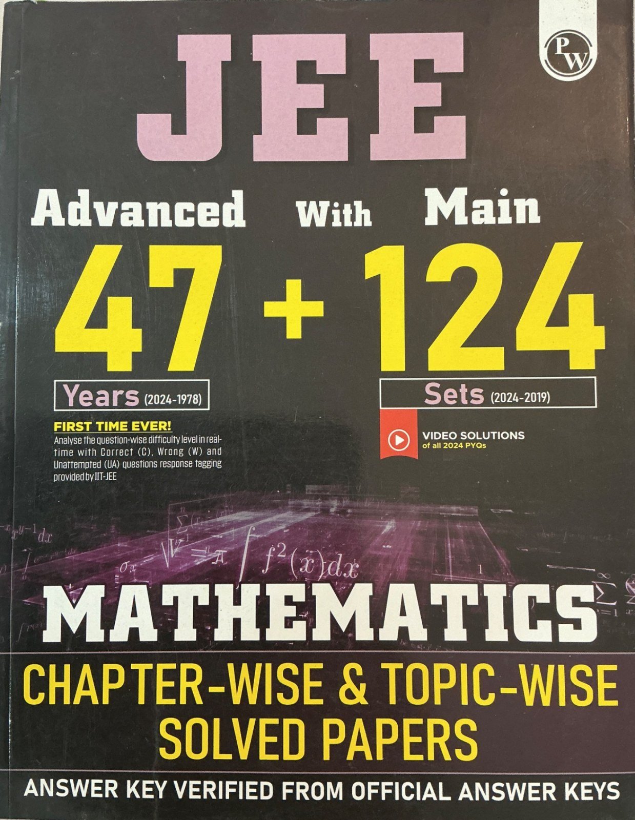PW JEE of maths PYQs of 47 years - New Book - Bookaao