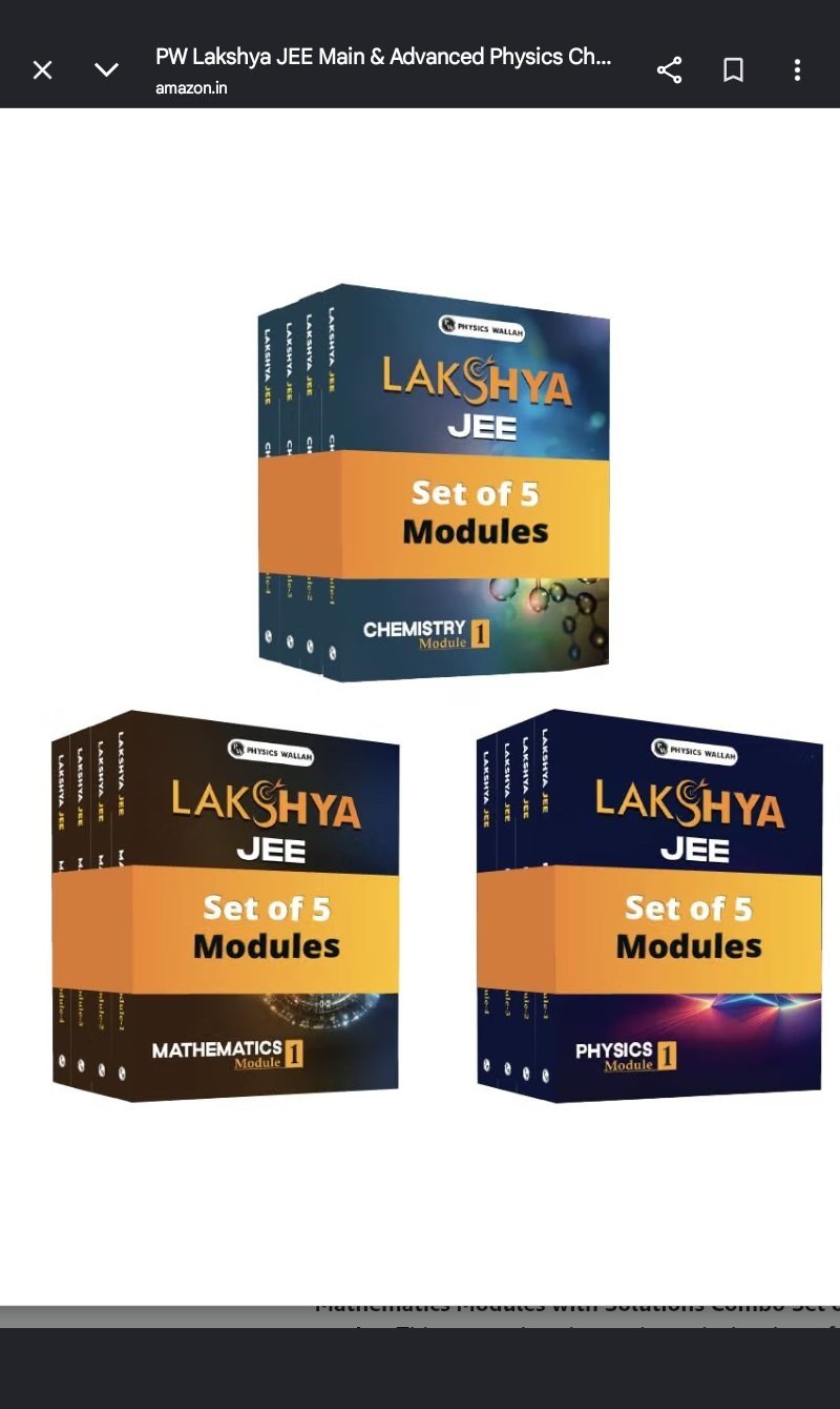 PW  LAKSHYA JEE (MAINS + ADV) MODULE 2025 edition - Second Hand - Bookaao