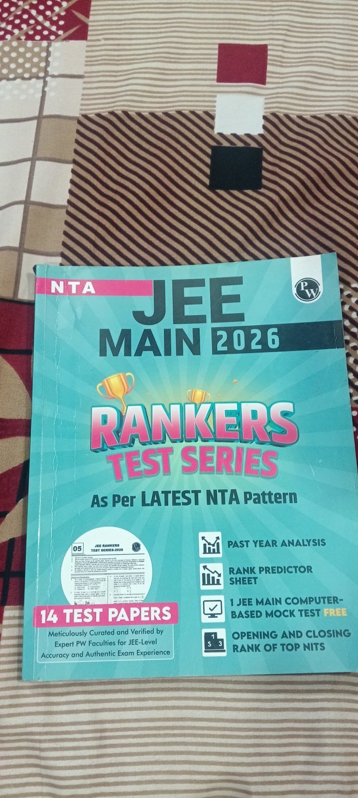 Buy Second Hand PW NTA JEE Mains 2026 Rankers Test Series in New Delhi - Bookaao