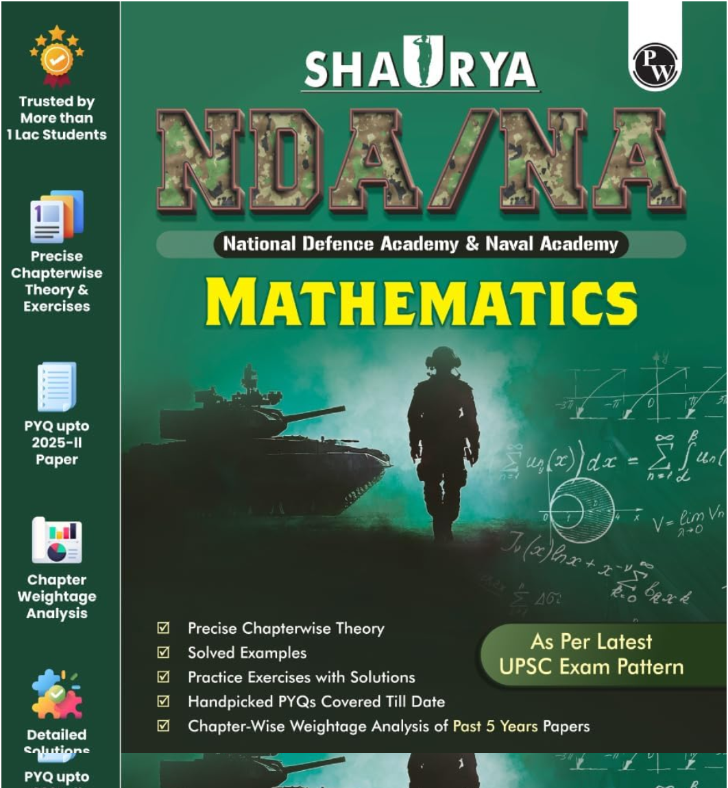 PW Shaurya NDA/NA Mathematics Book | Latest 2025 - New Book - Bookaao