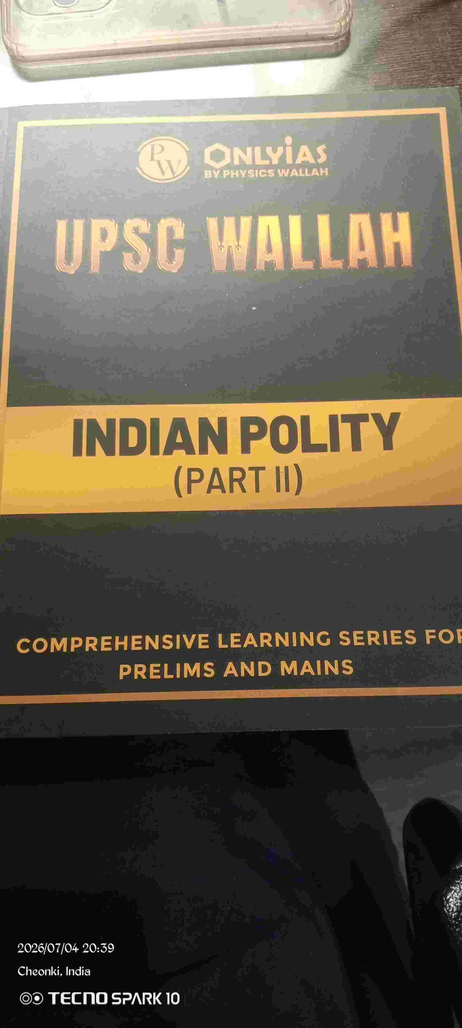PW UPSC Wallah Indian Polity Part 2 - New Book - Bookaao