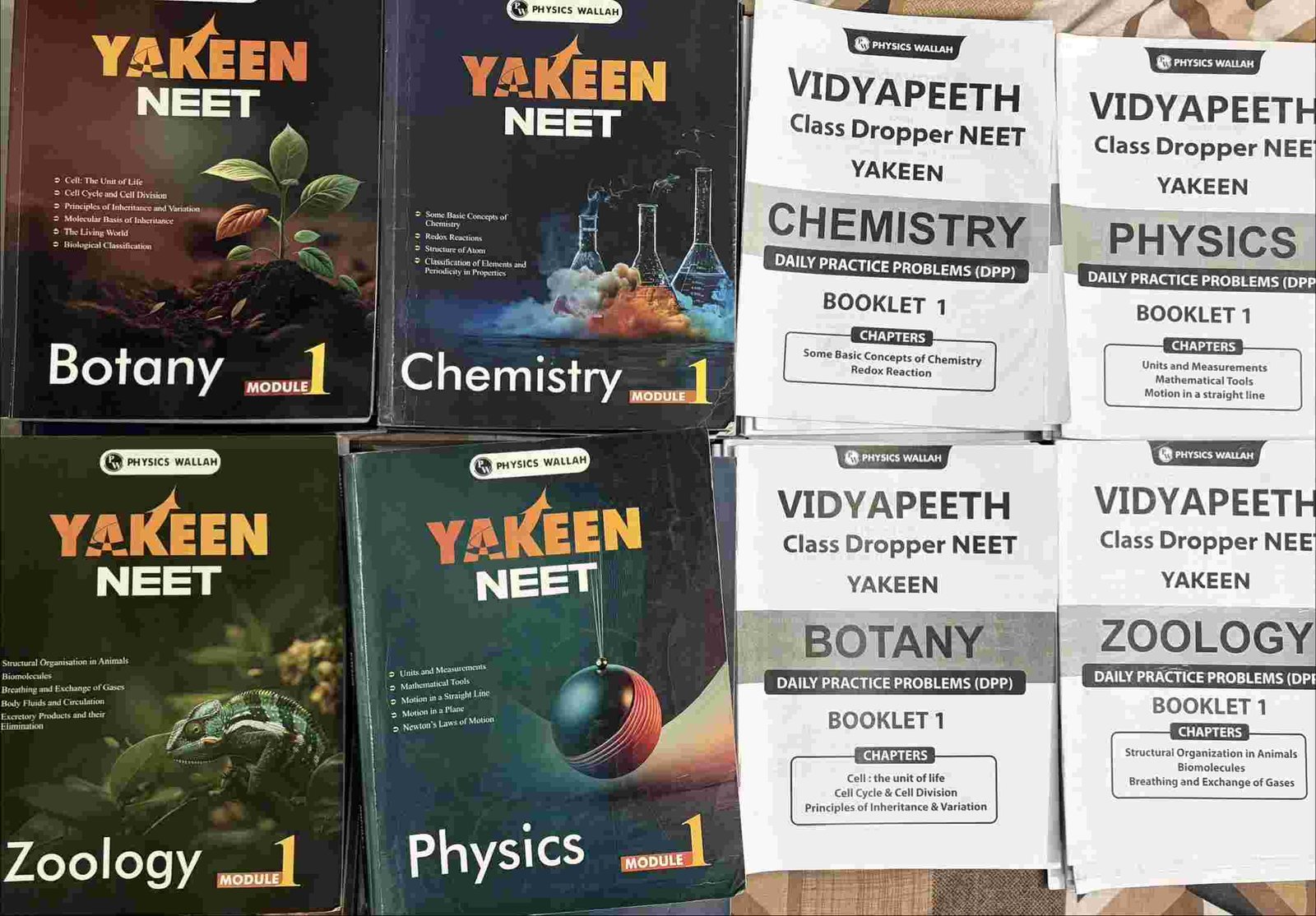 PW YAKEEN NEET modules + Vidyapeeth DPP booklets - Second Hand - Bookaao