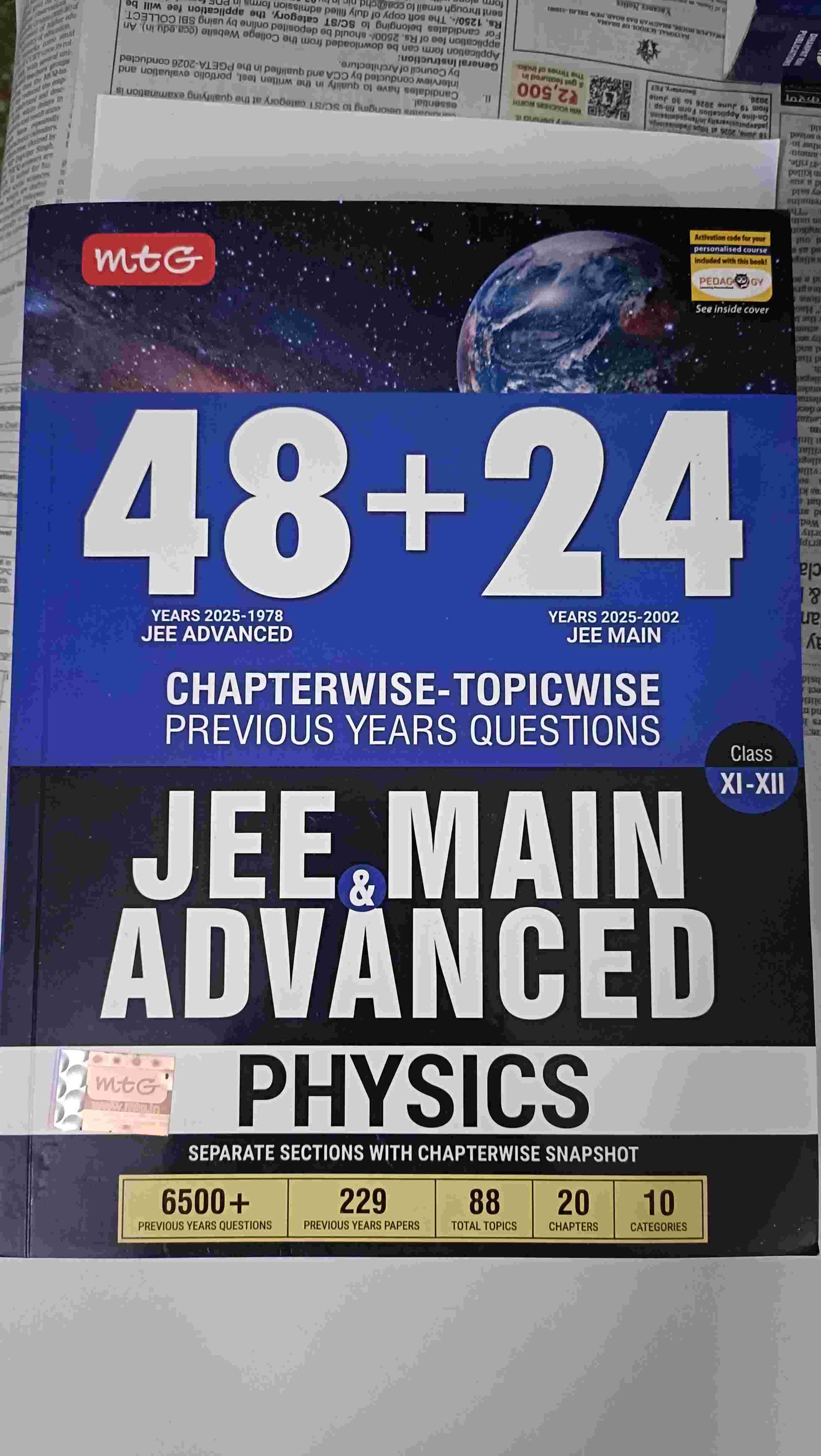 Buy New PYQ- JEE Main & Advance- Physics- MTG in New Delhi - Bookaao