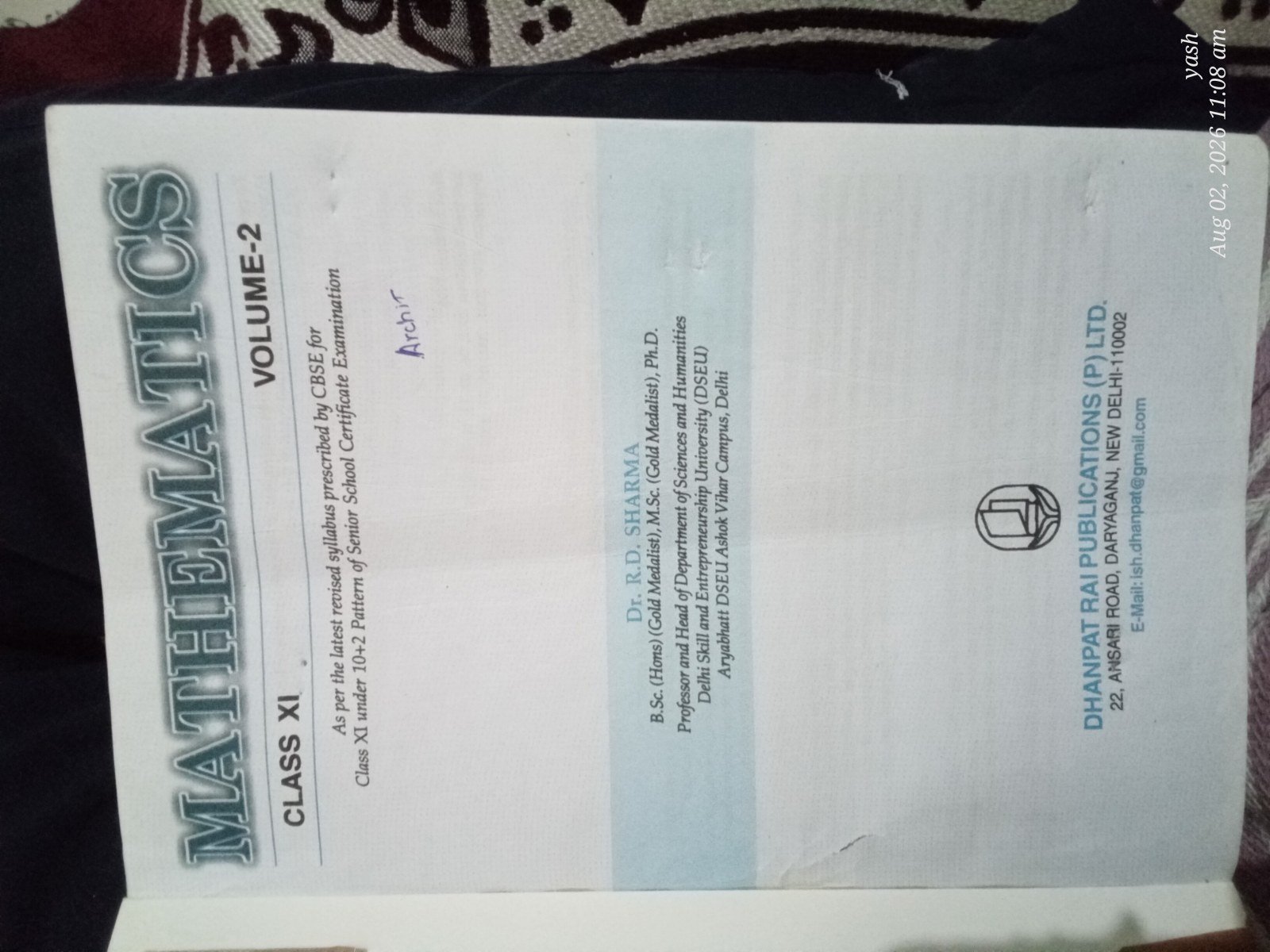 Rd sharma class 11th - New Book - Bookaao