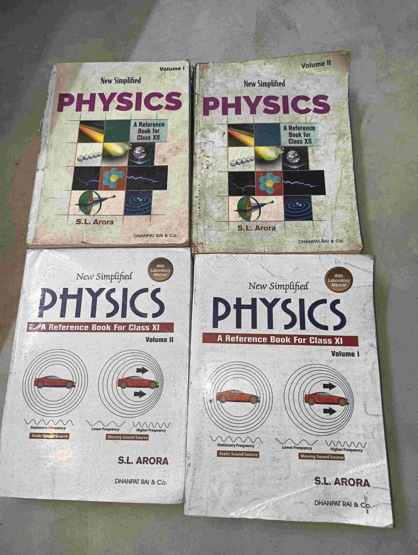 S.L. Arora Class 11 & 12 Physics 4-Book Set - Second Hand - Bookaao