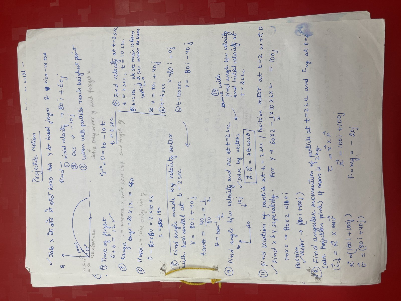 Saleem sir notes of projectile motion(ch3) - New Book - Bookaao