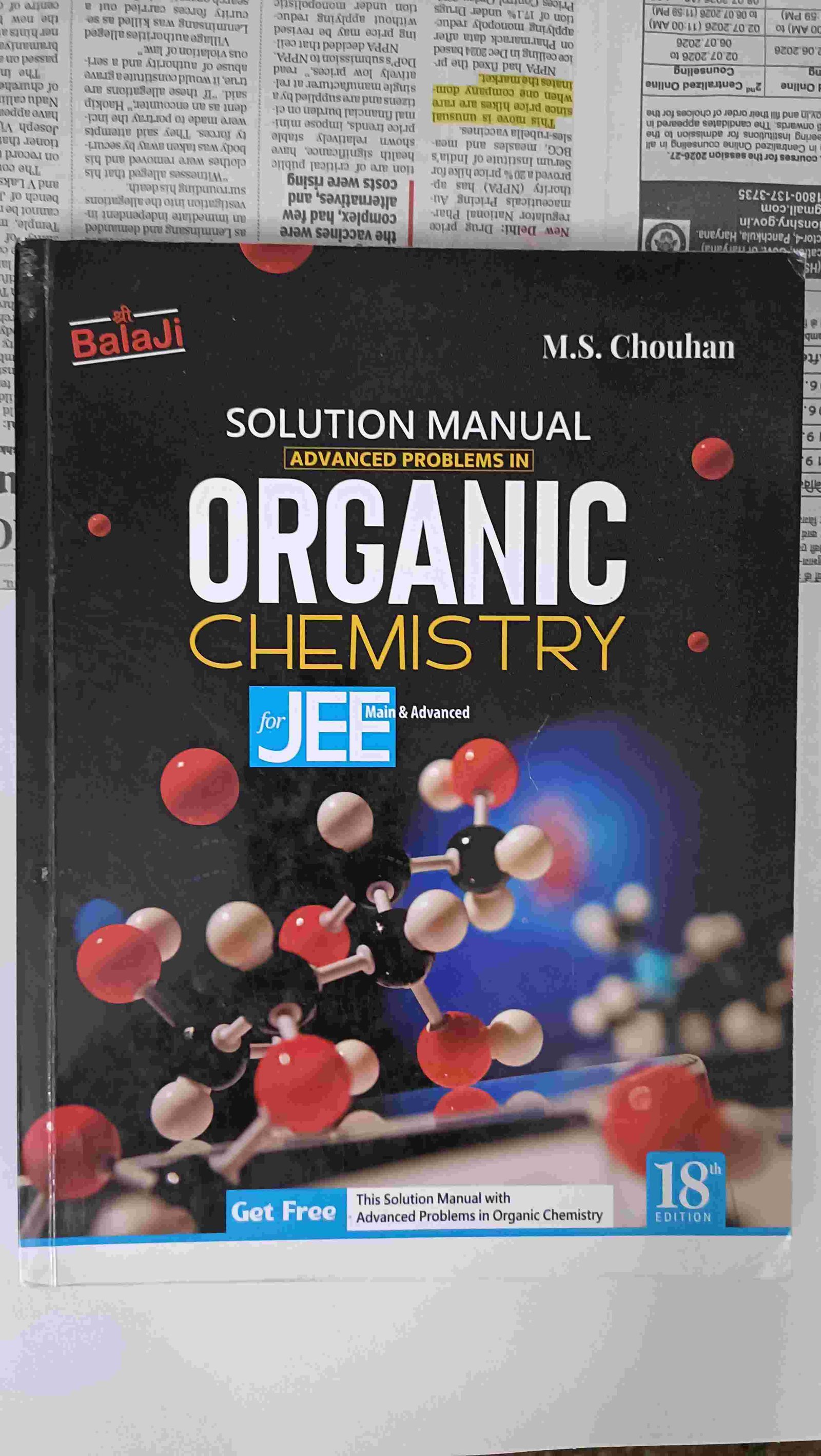Buy New Solution - Organic Chemistry for JEE- M S Chouhan in New Delhi - Bookaao