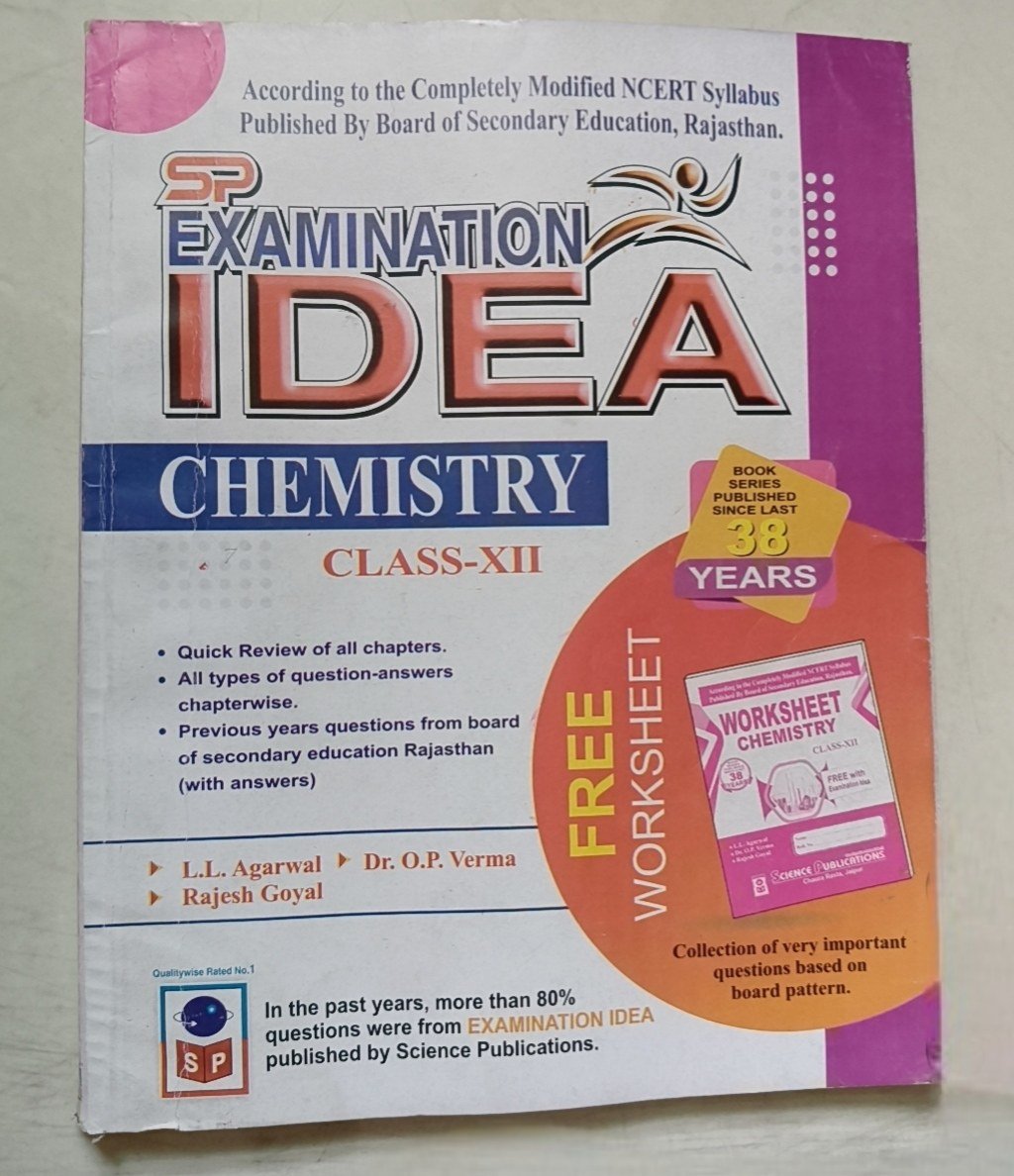 SP examination idea chemistry 12 RBSE and CBSE - Second Hand - Bookaao