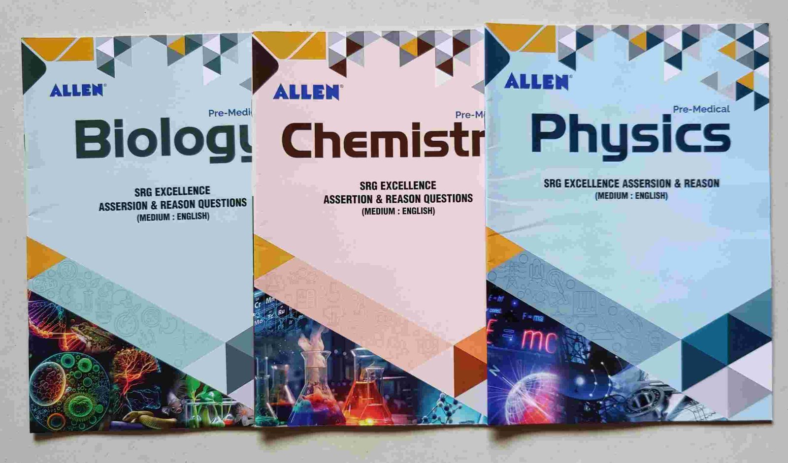 SRG ASSERTION AND REASON PHY,CHEM,BIO (3 BOOKS) - Second Hand - Bookaao