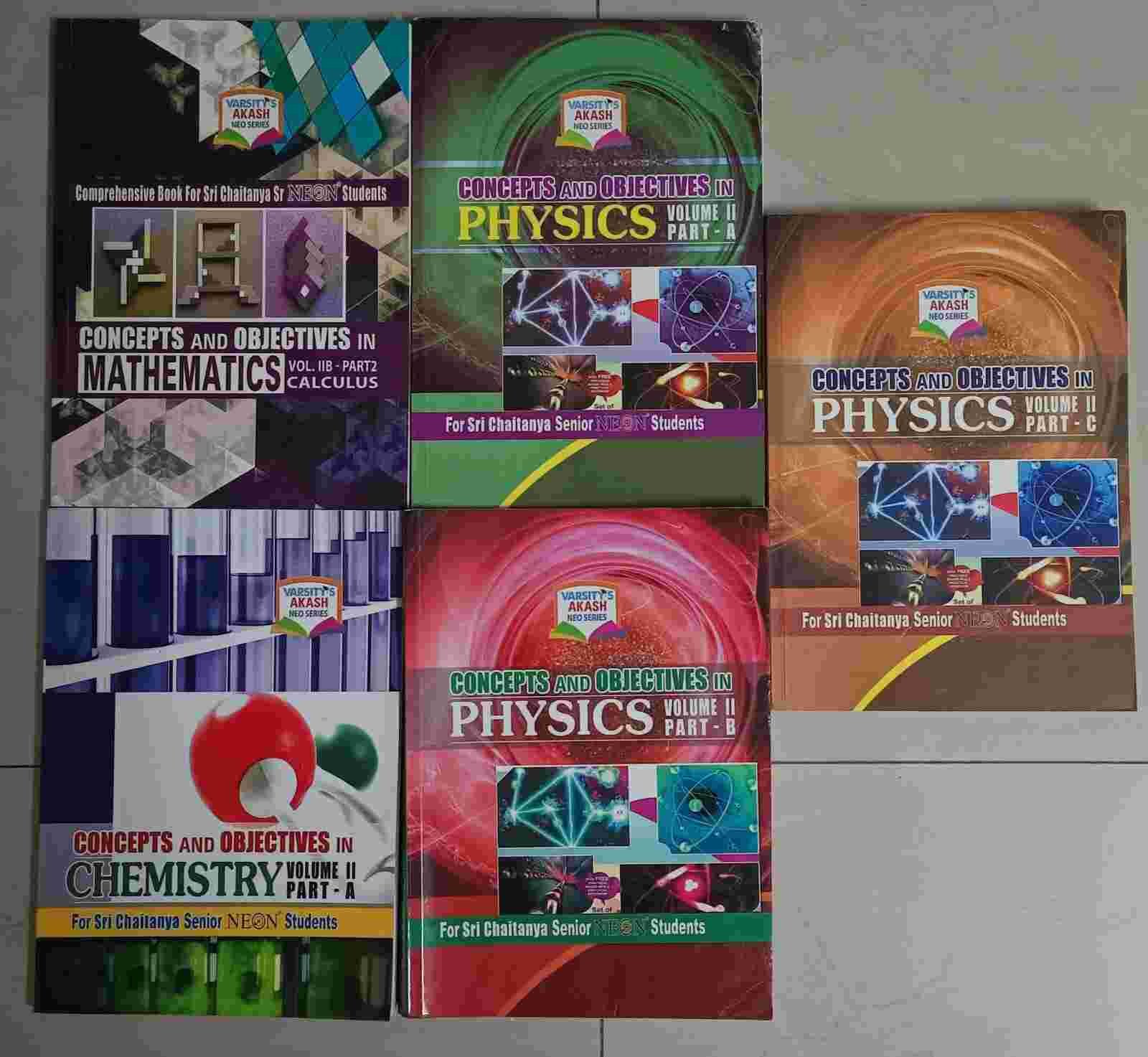 Sri Chaitanya Akash Neo Series PCM Set (5 Books) - Second Hand - Bookaao
