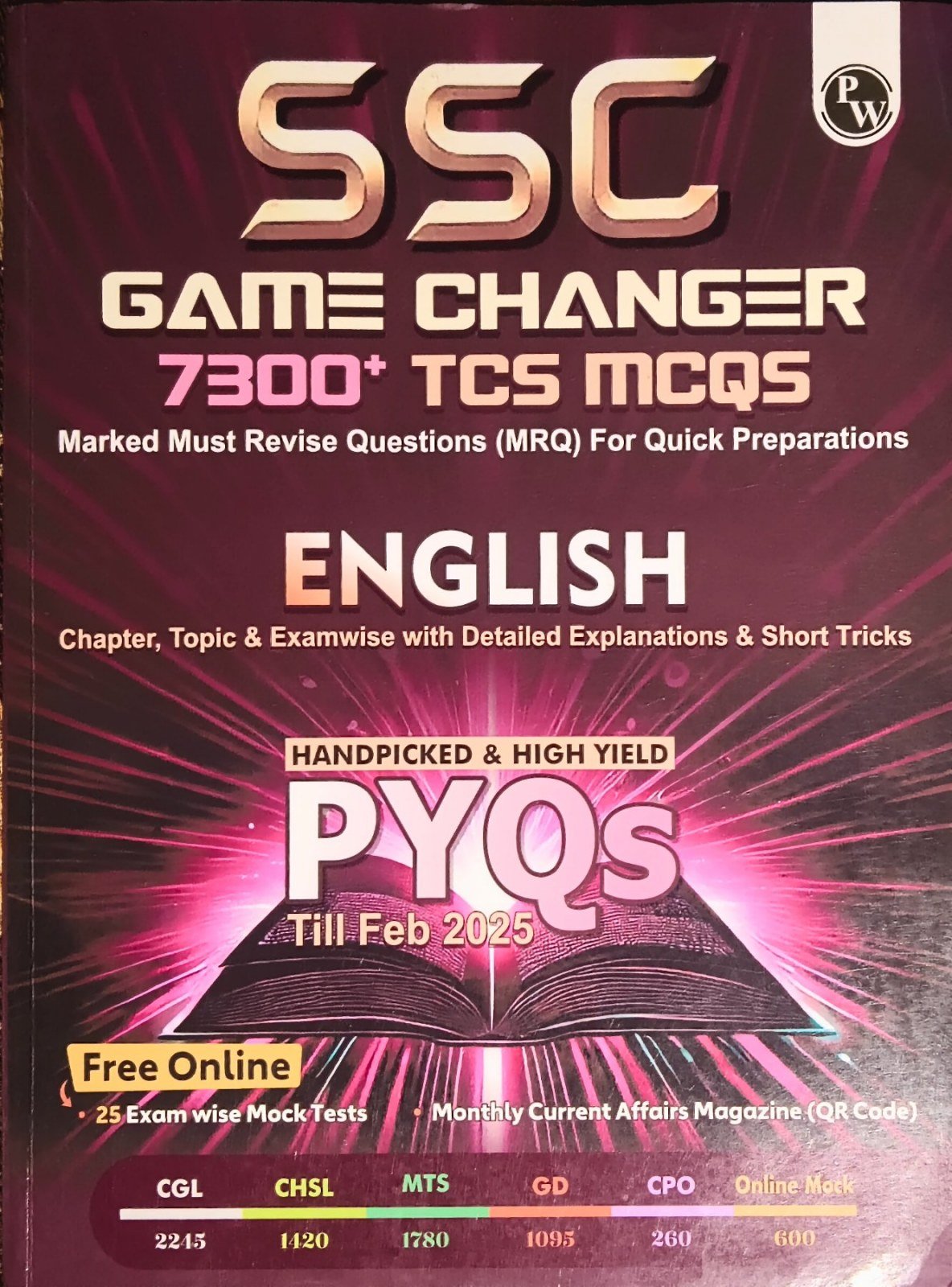 SSC ,Game changer English, 7300+ TCS MCQS - New Book - Bookaao