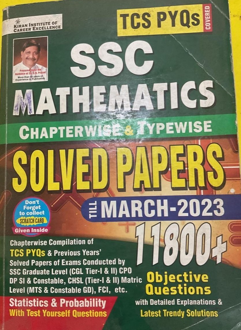 Ssc mathematics solved paper tcs pyq - Second Hand - Bookaao