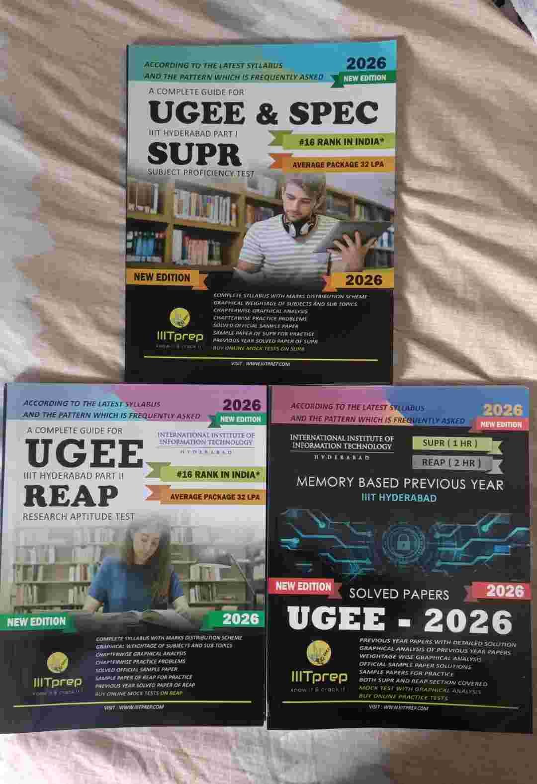 UGEE IIIT prep 3 books (SUPR, REAP & PYQ) - Second Hand - Bookaao